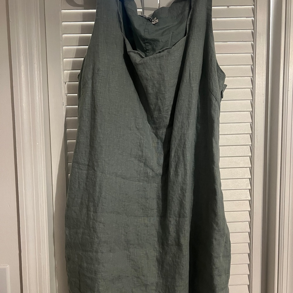 Abercrombie & Fitch Linen Blend dress in Olive